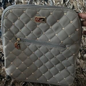 Betsey Johnson Quilted Gray Backpack